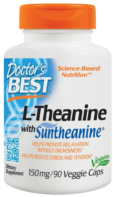 Doctor's BEST 茶胺酸素食膠囊, 90顆, 1罐