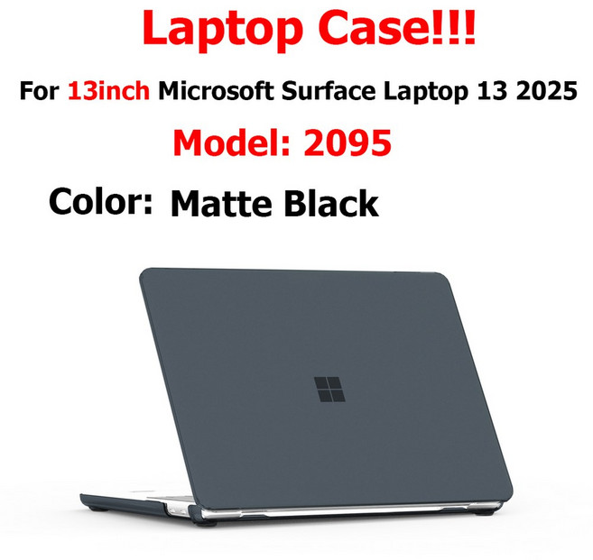 13인치 서피스 랩탑 13 2025년 출시용 케이스 투명 및 무광 보호 커버 마이크로소프트 서피스 랩탑 13인치 2025 모델 2095용