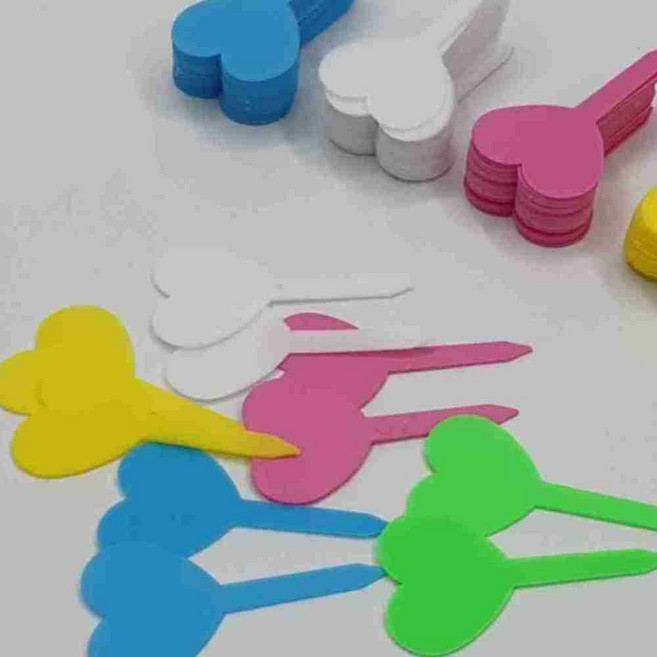 화분 표식 하트형 식물 네임택 세트 20개입 화분팻말