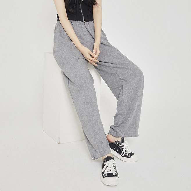 빅걸스토리 빅풋 남녀공용 밴딩 사계절 스트링 트레이닝 팬츠