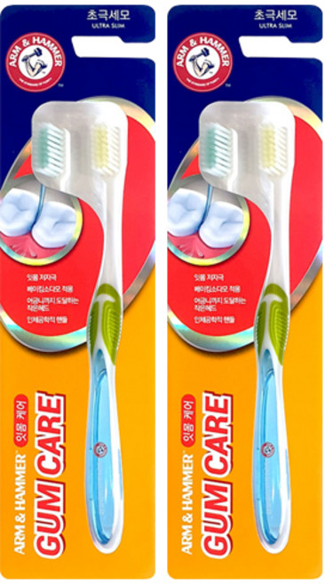 암앤해머 검케어 칫솔 2입 x2, 단품