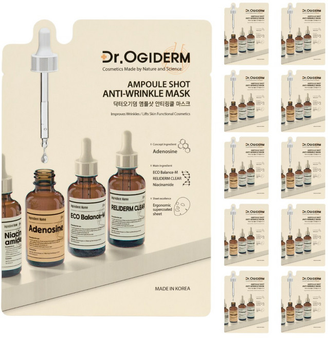 닥터오기덤 앰플샷 안티링클 탄력 마스크팩, 1개, 10개입