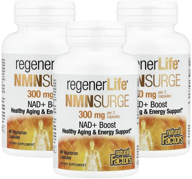 내추럴 팩터스 리제너라이프 NMN 서지 150 mg Natural Factors RegenerLife® NMN Surge 60정, 3개 - 쿠팡