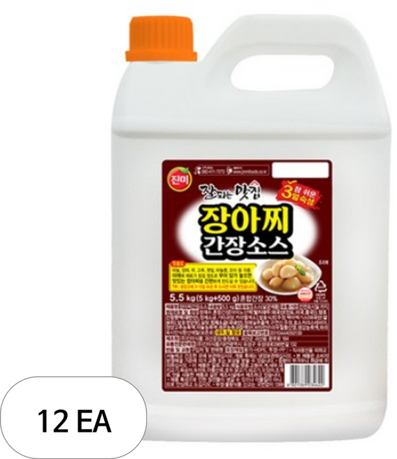 진미 잘되는맛집 장아찌간장소스, 12개, 5.5kg
