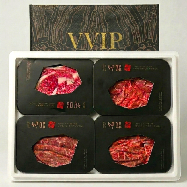 프리미엄 1++투뿔 한우 모듬세트 소고기 구이용, 1세트, 800g
