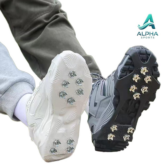 알파 탑니스파이크 아이젠 얼음눈길등산 좌우1+1, 블랙