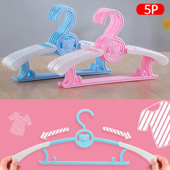 에이크롬 길이조절 아기 어린이 옷걸이 5개 유아 아동 바지걸이, A.블루 5개
