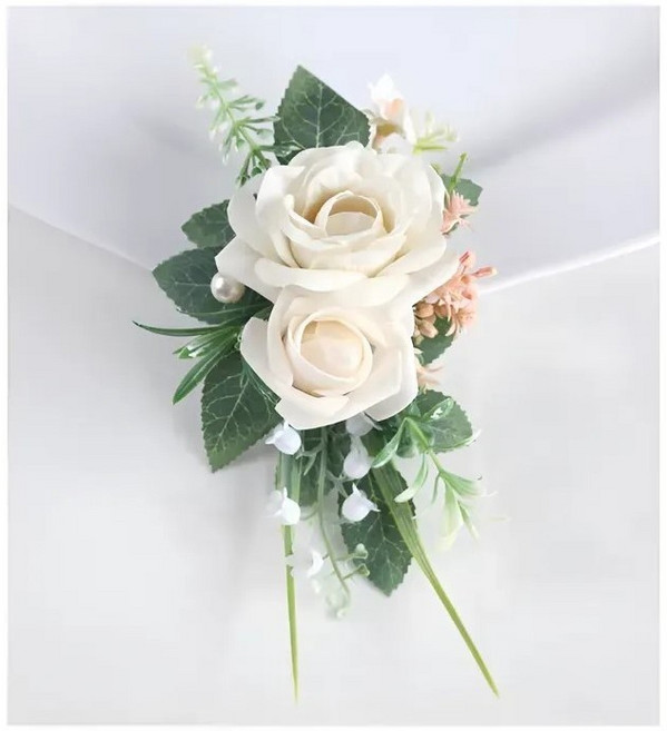 ASITA 집게&핀 2WAY 프리미엄 장미 로즈 코사지 부토니에 2종