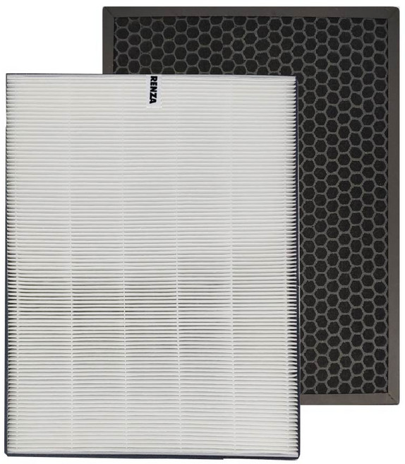適用 PHILIPS 飛利浦 AC2889/80 AC2889 智能抗敏空氣清機 HEPA+活性碳濾網 濾芯 FY2422, 1個, 1片抗敏HEPA濾網+1片蜂巢活性碳濾網