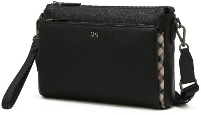 닥스 블랙 로고장식 소가죽 크로스백 YMDBBA6E112BK