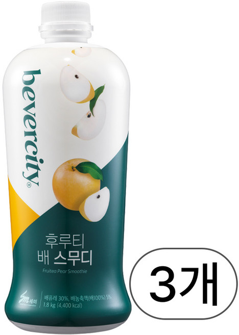 베버시티 후루티 배 스무디, 1.8kg, 3개