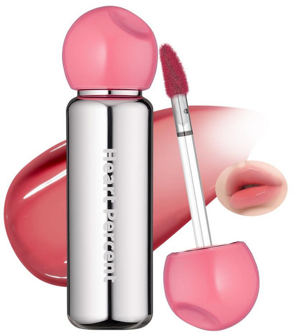 Heart Percent Dote On Mood First Tint - 오래 지속되는 고발색 립 스테인 얼룩 방지 스타터 및 포인터 부드러운 글라이드 워터 젤 포뮬러 3., #01. 무화과 라떼