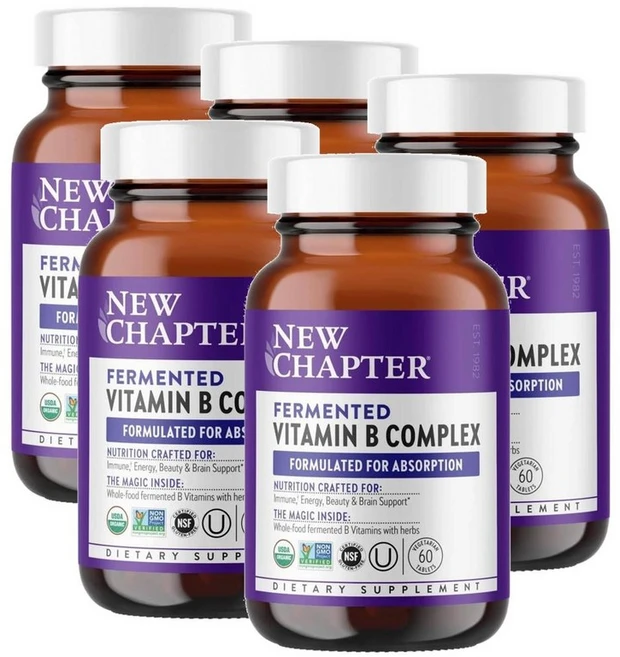 뉴챕터 발효 비타민B 컴플렉스 New Chapter Vitamin B Complex, 5개, 60정 - 쿠팡