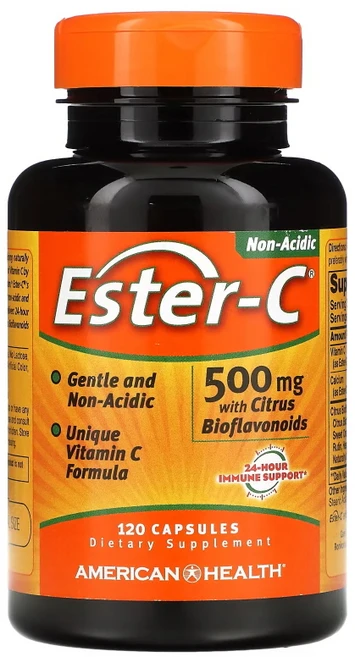 아메리칸 헬스 에스테르 C 시트러스 바이오플라보노이드 함유 500mg 120캡슐, 120정, 1개 - 쿠팡