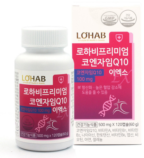 LOHAB 프리미엄 코엔자임Q10, 120정, 1개