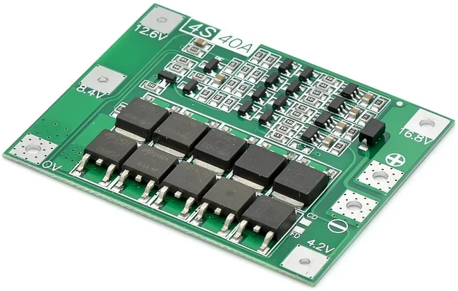 리튬 이온 배터리 충전기 보호 보드 드릴 모터용 BMS 18650 밸런스 향상 3S 4S 40A 60A 11.1V 12.6V, [04] 4S 40A Enhanced, 1개