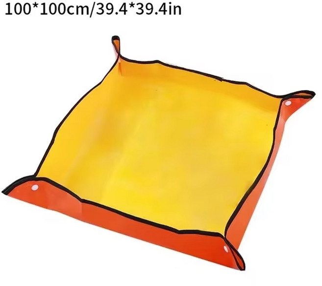 두꺼운 방수 매트 정원 토양 변경 도구 식물 꽃 냄비 재사용 가능한, 100x100cm, 1개