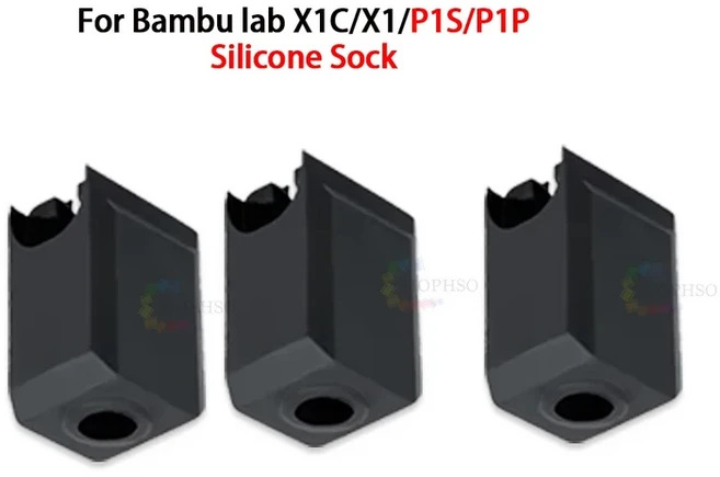 Bambu Lab p1p X1C P1S P1P 업그레이드용 핫엔드 프린트 헤드 3D 프린팅 부품 (강화 스틸 노즐 포함), 01 For Bambu lab, 13 3xSilicone sock