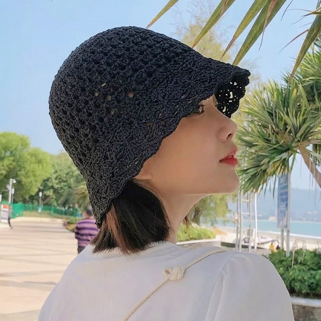 토리모 심플 펀칭 여름 벙거지 모자