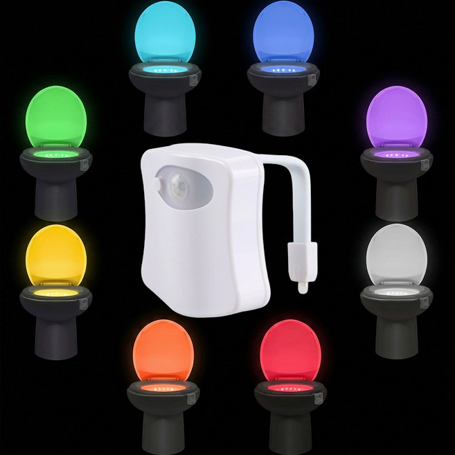 아바스 변기 LED 센서등 야간 안전등 무드등 조명, 1세트