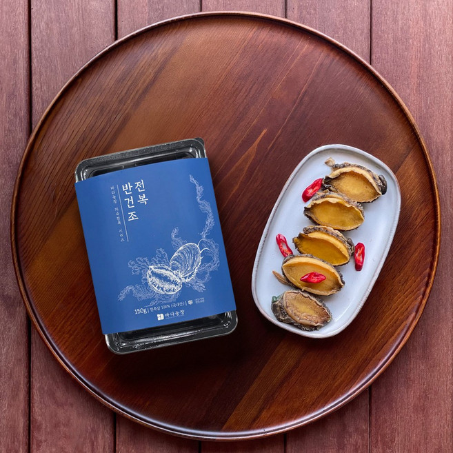 바다농장 반건조전복 개별포장, 1개, 150g(5봉,특대5마리)