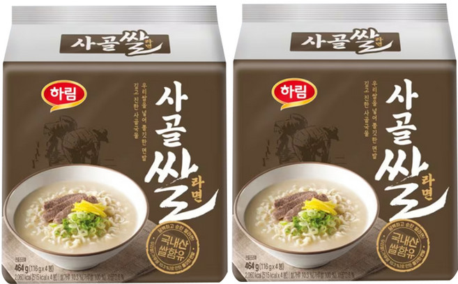 하림 사골쌀라면 116g, 8개
