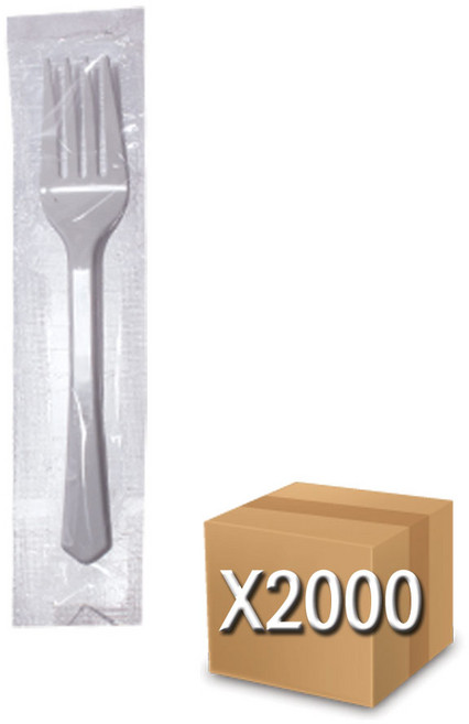 코디마트 디저트포크 15.5cm 개별포장 흰색, 1개, 2000개입