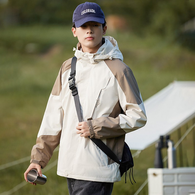 민트스쿨 남성 집인집 내피+외피 플리스+바람막이 세트 컬러블록 바람막이