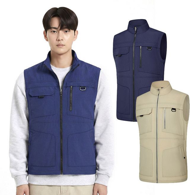 콜핑 남성 봄 속건성 멀티 포켓 등산 조끼 KSC713TV9M