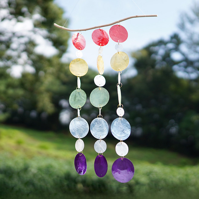 DIY 레인보우 자개모빌 만들기 키트 무지개 썬캐쳐 만들기