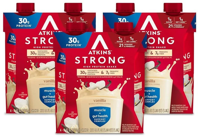 앳킨스 스트롱 밀크 초콜릿 하이 프로틴 쉐이크 325ml 12팩 240837 - 쿠팡