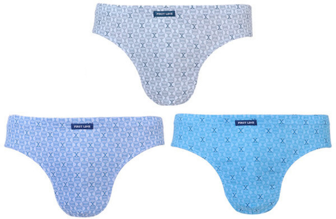 [TRY]남성 면100 미디퍼스트브리프유색3매 순면삼각팬티