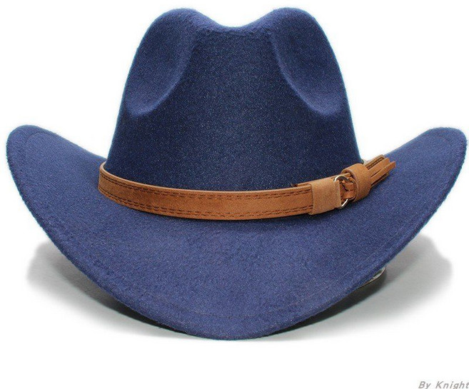 겨울 와이드챙 카우보이 울페도라 모자 남녀공용 데일리 햇