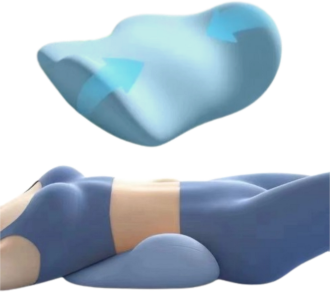 루미에르 허리베게 바른자세 수면 요추베게 쿠션, 1개, 블루