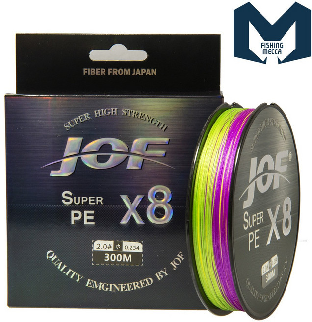피싱메카 조프 슈퍼 8X 오색합사 300m 일본원사 낚시줄 원줄 루어줄, 1개
