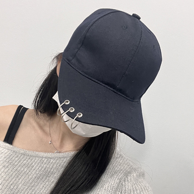 히야린느 피어싱 찡 심플 야구 모자 볼캡(3colors)