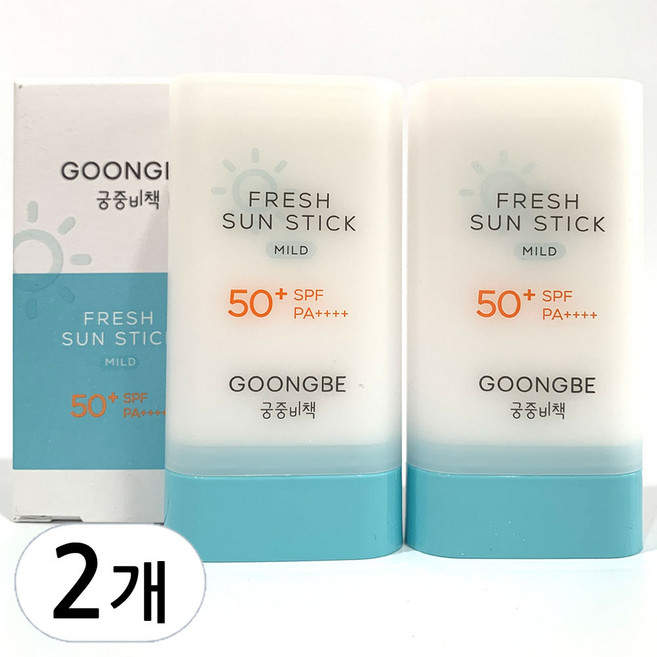 궁중비책 유아용 순딩자차 프레시 선스틱 SPF50+ PA++++, 19g, 2개