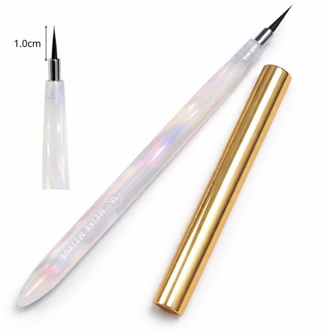 MEIKE 媚克美學 水彩筆 彩繪筆 軟毛筆 拉線筆 暈染筆, 1個裝, 1.0黑毛, 黑毛