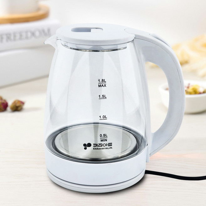 유리주전자 KJS-0018GHO 유리포트 내열유리 무선 전기주전자 1.8L