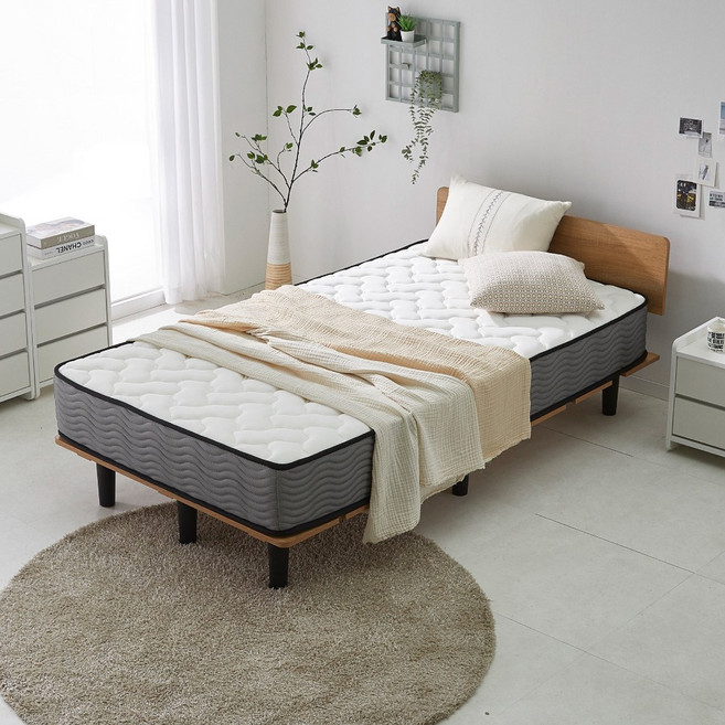 유니슬립 크로니 타이트탑 롤팩 매트리스, 중간, 24cm