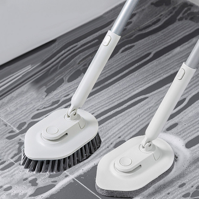 혼시티 길이조절 욕실 청소 브러쉬, 화이트, 1개