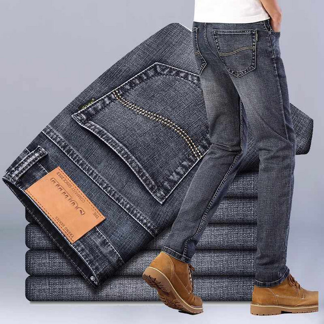 Asure 남자 스판 청바지 슬림핏 데님 청바지 봄 가을 일자 팬츠 빅사이즈