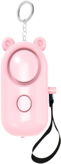 [KC인증] 오작동 방지 분리형 호신용 경보기 130dB LED 비상벨, 핫핑크