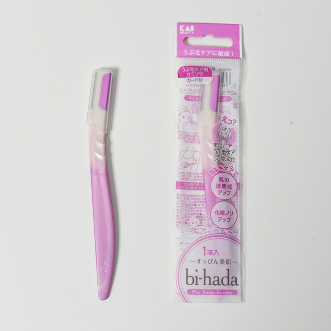 카이 눈썹칼 솜털 잔털 정리칼, 1개, 핑크