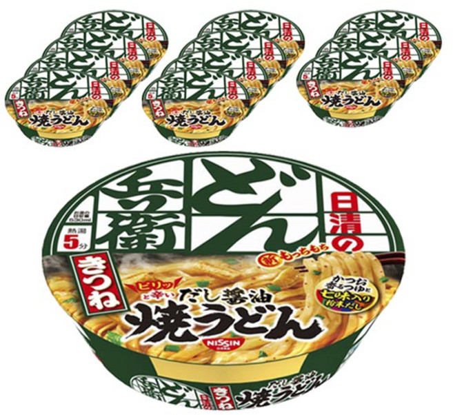 日清 どん兵衛 きつね 甘辛湯味 麵味噌沾麵, 12個, 105g