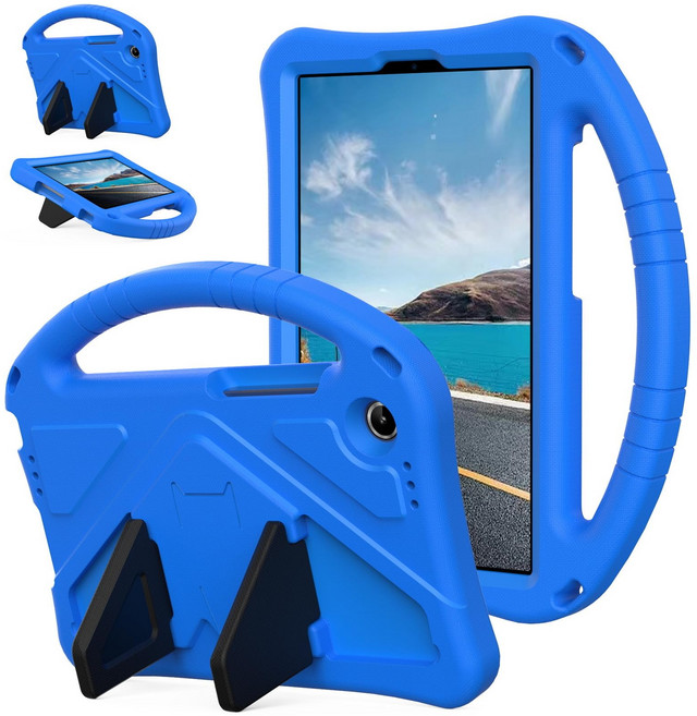 Case for Lenovo Tab One 8.7 inch TB305FU Shockproof EVA Cover with Handle Stand Full Body Protection, Blue