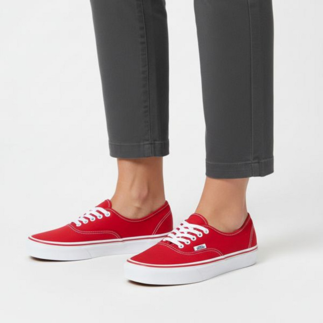 반스 단화 캔버스화 운동화 어센틱 레드 남녀공용 캔버스 경량 데일리 스니커즈 1804530