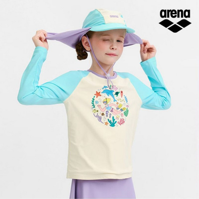 아레나 ARENA x 전황일 여아동 3PCS 래쉬가드 세트 A6BG1GS91LYL