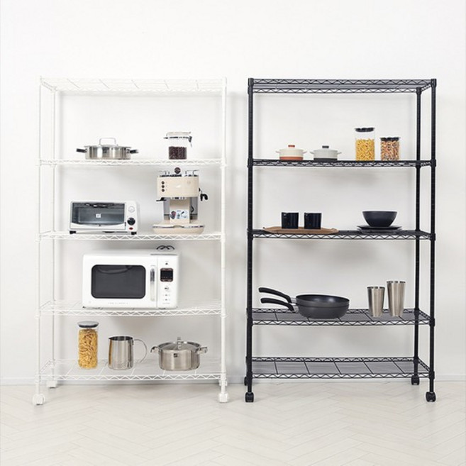 간식창고 다용도 펜트리 900 5단, 블랙, 상세설명 참조