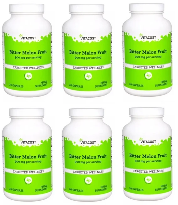 Vitacost 비타코스트 비터 멜론 후르츠 900mg 240캡슐 x6, 6개, 240정 - 쿠팡